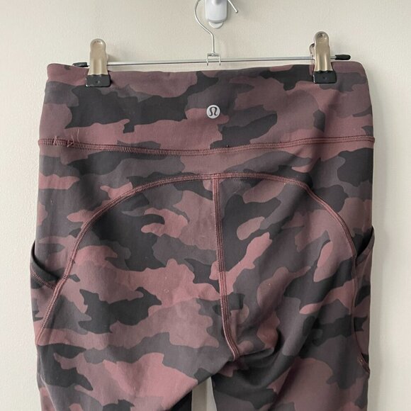 Lululemon 2020 Invigorate High-Rise Tight 25" Activewear Leggings Red Black 6 - Picture 4 of 6